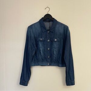 NWT Yest Women's Classic Denim Jacket - Blue, XL